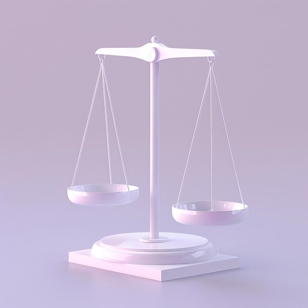 une balance avec le mot balance sur elle balance comme symbole légal d'équité et de justice consommateur r