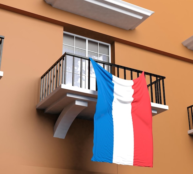 Balcon avec drapeau néerlandais