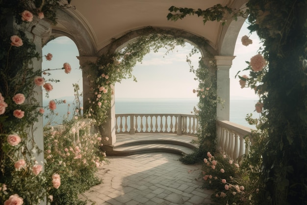 Un balcon avec vue sur la mer