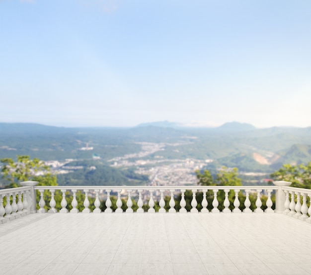 Balcon vue sur les montagnes