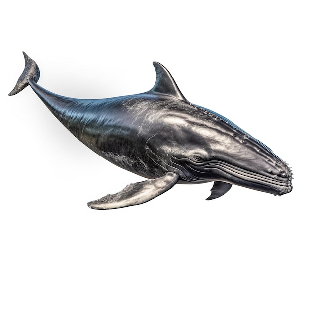 baleine isolée sur un fond blanc
