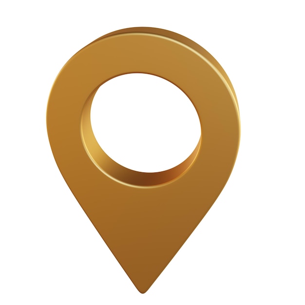 Balise de localisation en or Épingle de carte en or