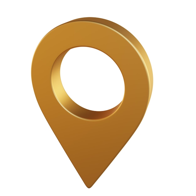 Balise de localisation en or Épingle de carte en or