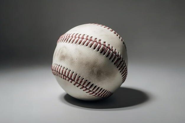 Une balle de baseball avec le mot baseball dessus