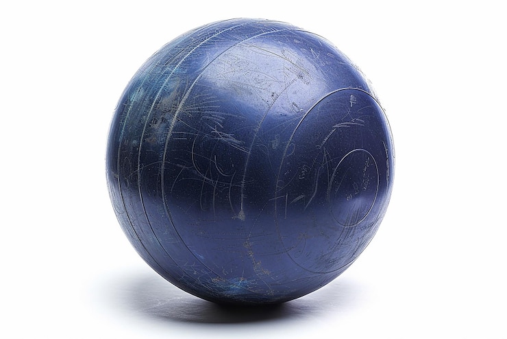 Photo une balle bleue avec le mot w dessus