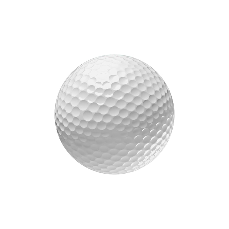 Photo balle de golf sur fond blanc