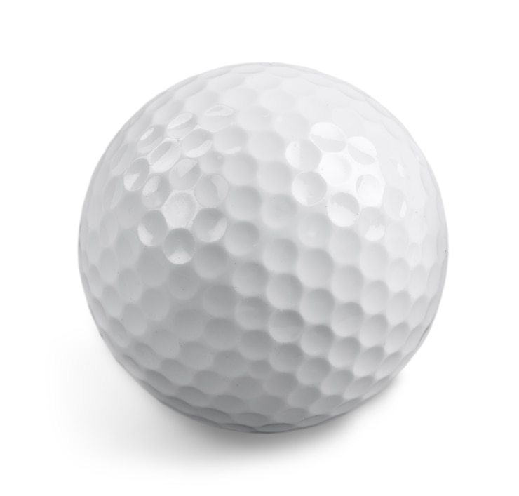 Photo balle de golf isolé sur fond blanc. concept de sport et de loisirs