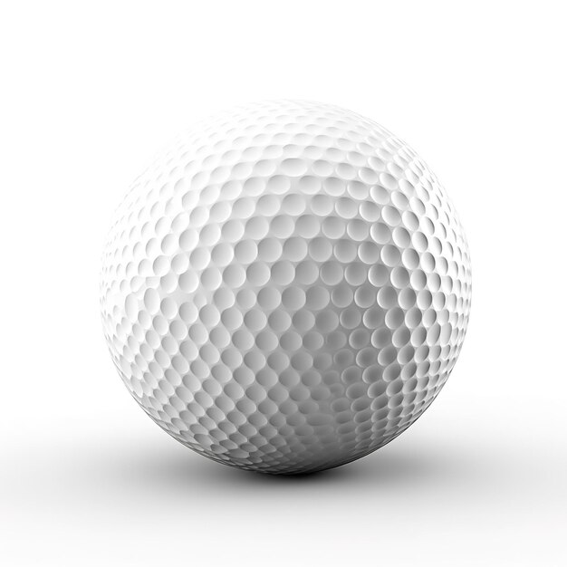 Balle de golf isolé sur fond blanc rendu 3d générer ai