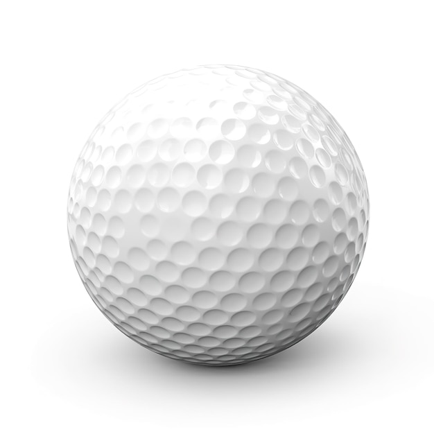 Photo balle de golf isolé sur fond blanc rendu 3d générer ai