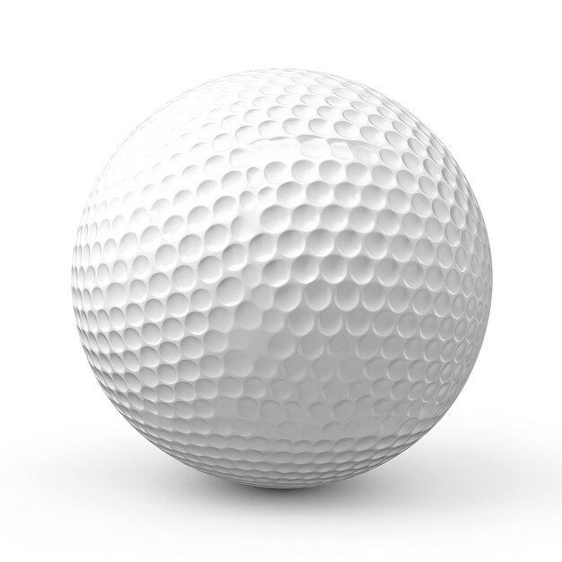La balle de golf isolée sur un fond blanc rendement 3D générer ai