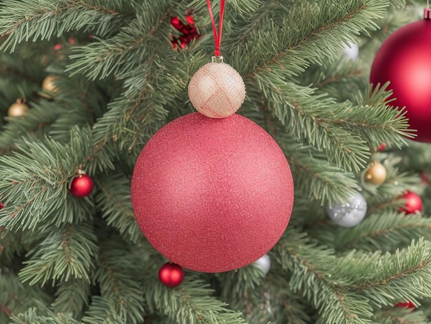 balle de jouet décorative sur l'arbre de Noël