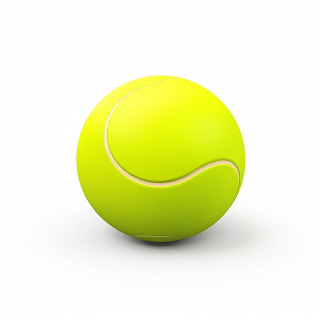 Balle de tennis 4K réaliste sur fond blanc