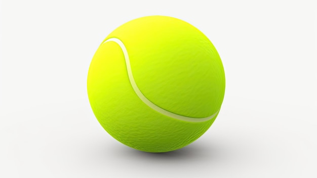 Photo balle de tennis réaliste 4k fond blanc