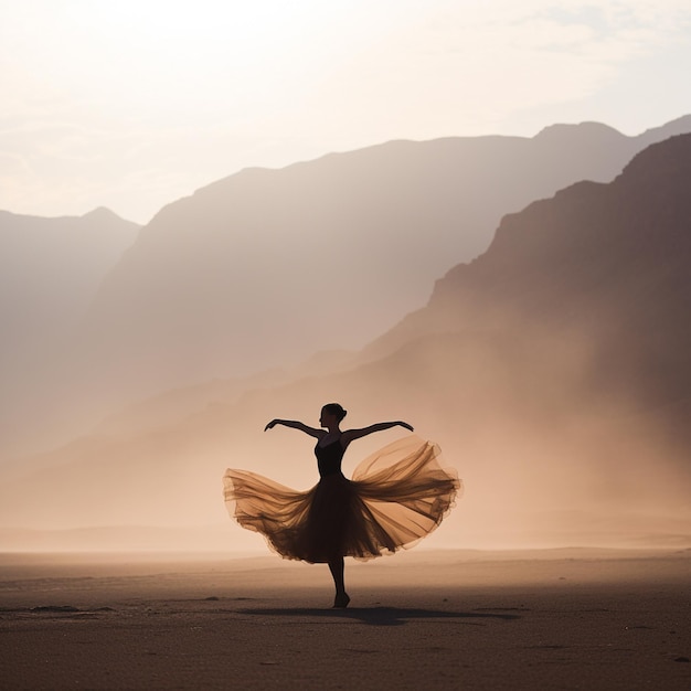 Ballerine dans le désert