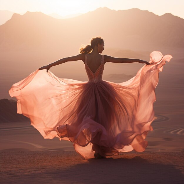 Ballerine dans le désert