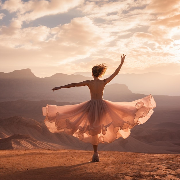 Ballerine dans le désert