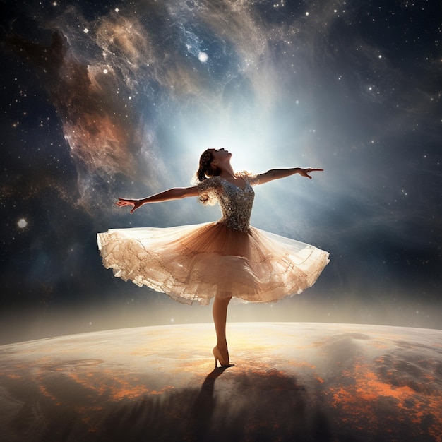 Ballerine dans l'espace