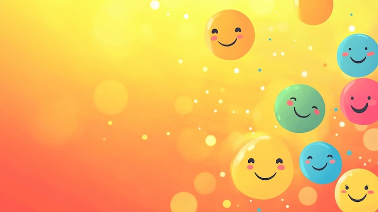 Photo des balles smiley colorées