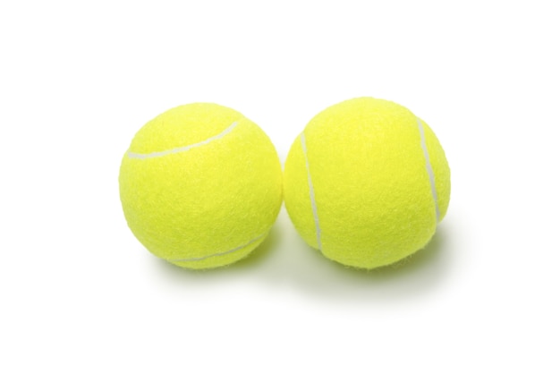 Balles de tennis isolées.