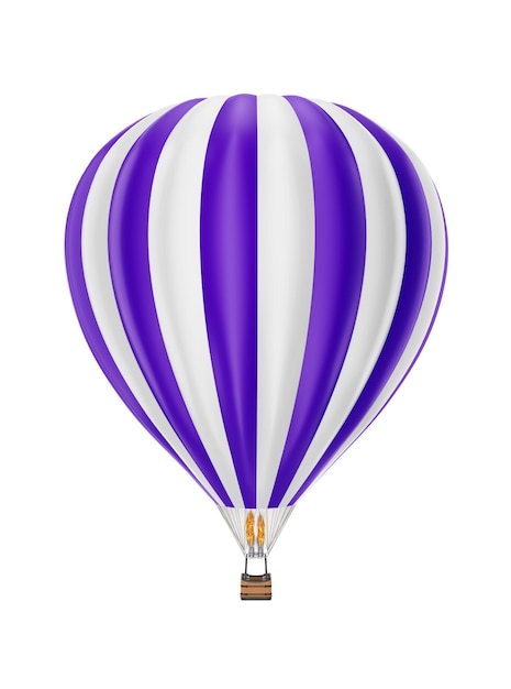 Ballon à air chaud bande violette