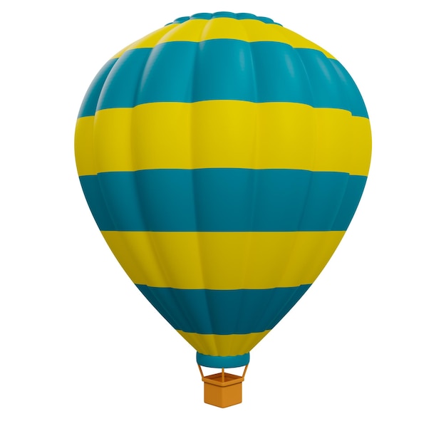 Ballon à air chaud de rendu 3D isolé