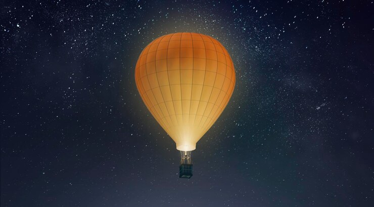 Ballon blanc avec maquette d'air chaud Dirigeable d'aventure vide maquette Grand transport pour le tourisme