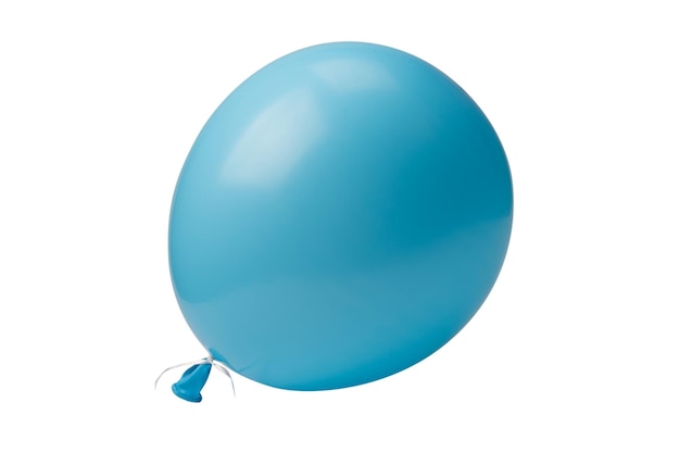 Ballon bleu isolé sur fond blanc