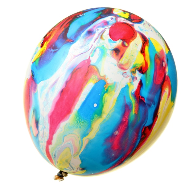 Ballon coloré peint