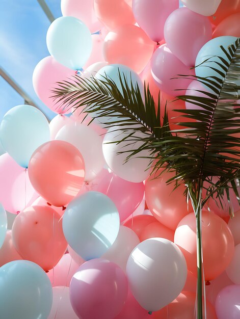 Ballon Croix Sacrée Avec Feuille De Palmier Ballon Arche Décoration Croix Dimanche des Rameaux Photo Art Chrétien