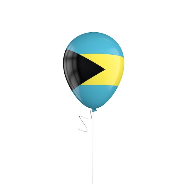 Ballon drapeau Bahamas sur une chaîne de rendu 3D