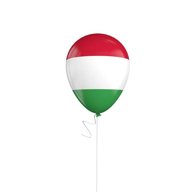 Ballon drapeau Hongrie sur une chaîne de rendu 3D