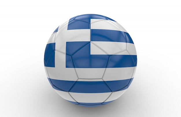 Ballon de foot avec drapeau grec