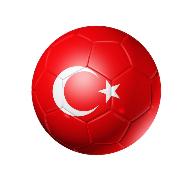 Ballon de football avec le drapeau de la Turquie