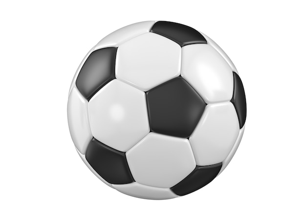 Ballon de football ou de football sur fond blanc