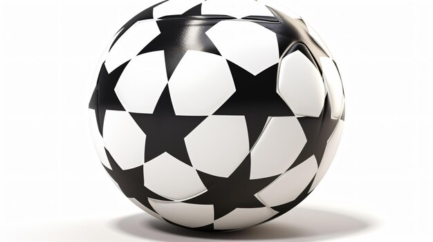 Photo ballon de football avec motif d'étoile