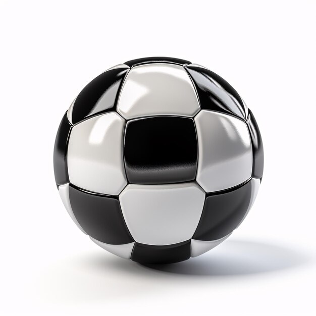 un ballon de football noir et blanc