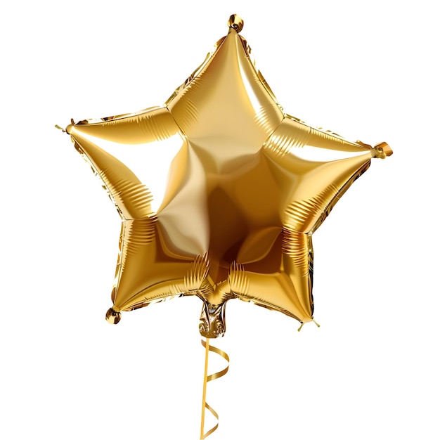 ballon d'or étoilé sur fond transparent