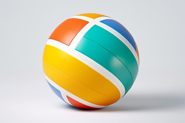 Un ballon de plage coloré avec le mot plage dessus