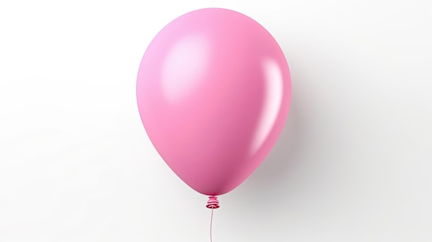 Un ballon rose avec une ficelle rose attachée