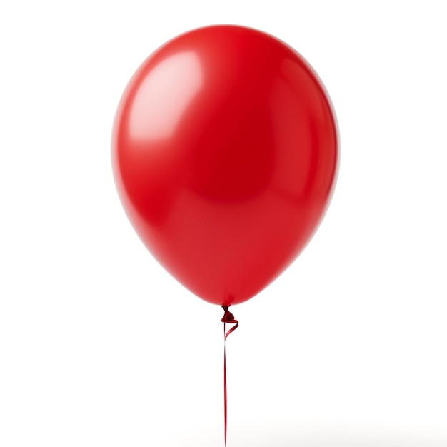 Photo ballon rouge sur fond blanc ai