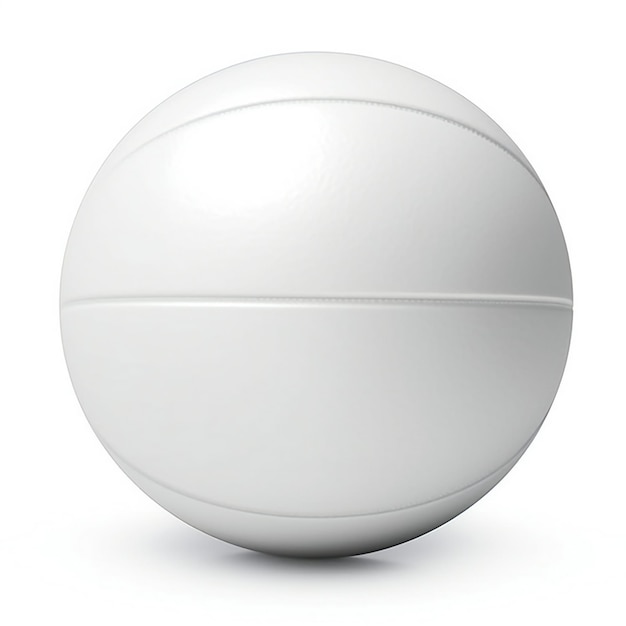 Ballon de rugby blanc isolé sur fond blanc