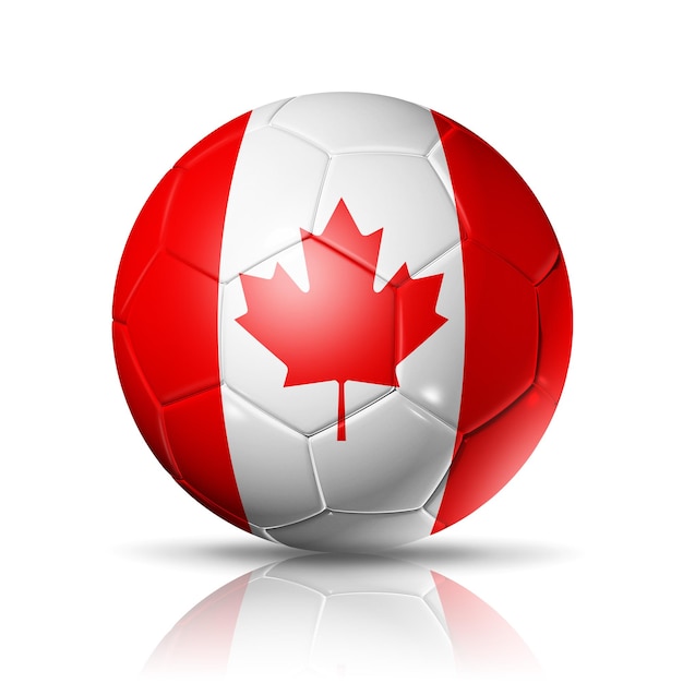 Ballon de soccer football avec le drapeau du Canada Illustration