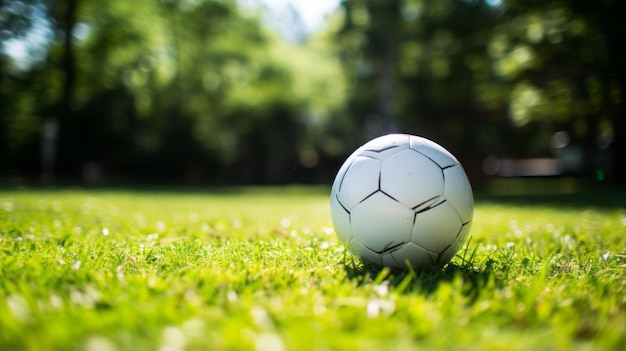 Ballon de soccer sur la pelouse