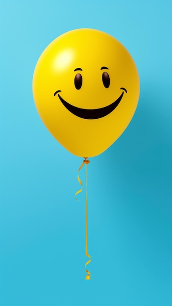 Un ballon souriant heureux et drôle