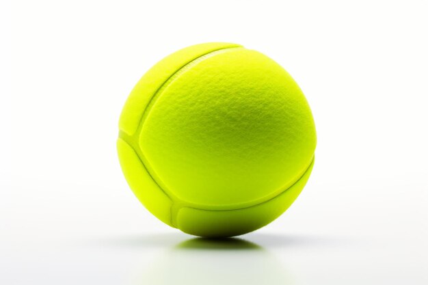 Photo ballon de tennis jaune sur fond blanc sur une surface blanche ou claire png arrière-plan transparent