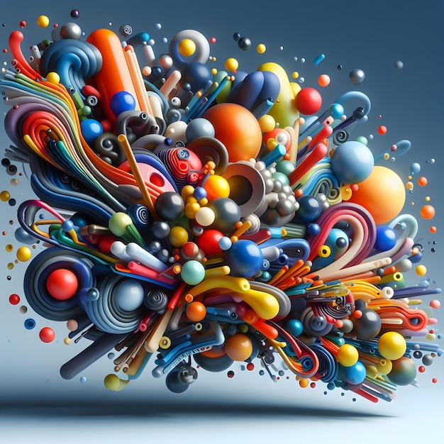 Des ballons abstraits vibrants explorent un spectre d'élégance colorée