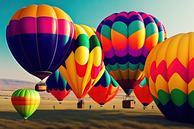 Des ballons aux couleurs vives