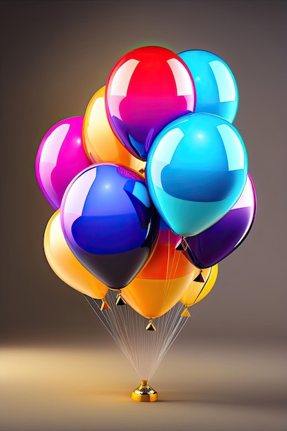 Des ballons aux couleurs vives