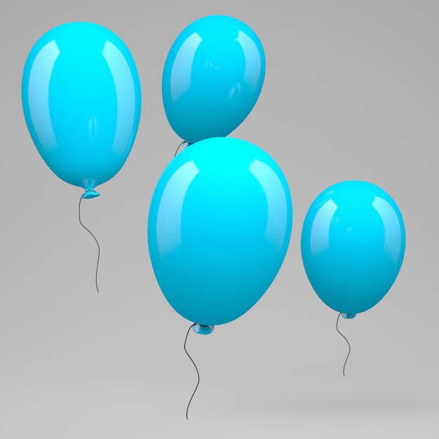 Ballons bleus