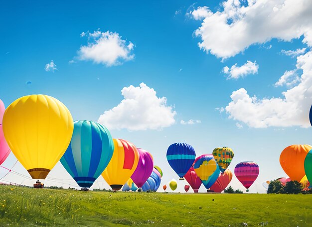 Des ballons colorés pendant les vacances d'été